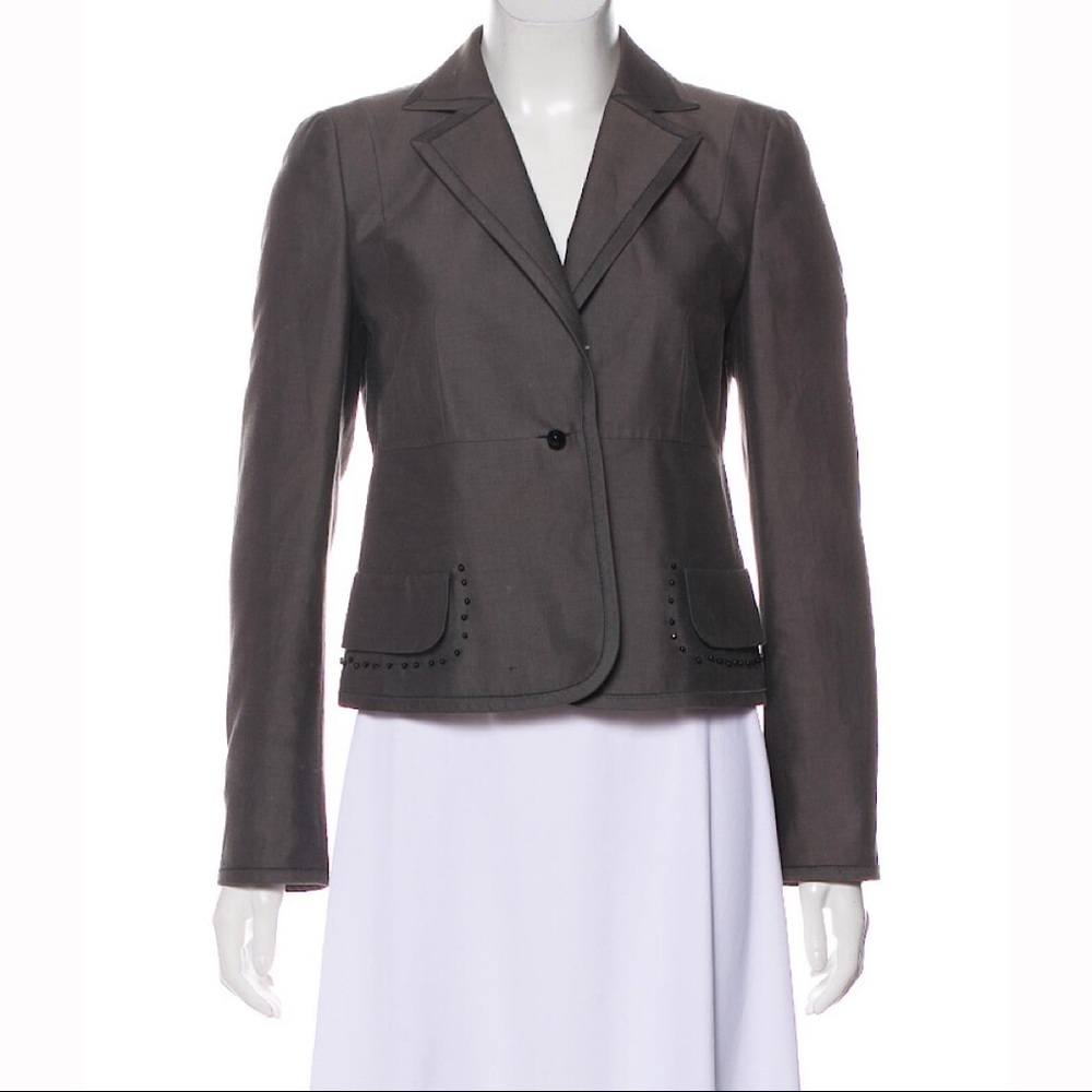 New AKRIS Gray Blazer jacket